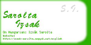 sarolta izsak business card